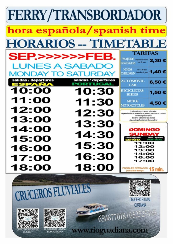 horarios tarifas ferry ayamonte portugal noviembre diciembre 2022 horarios tarifas ferry ayamonte portugal septiembre febrero 2024