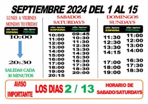 horario ferry ayamonte portugal SEPTIEMBRE 2024