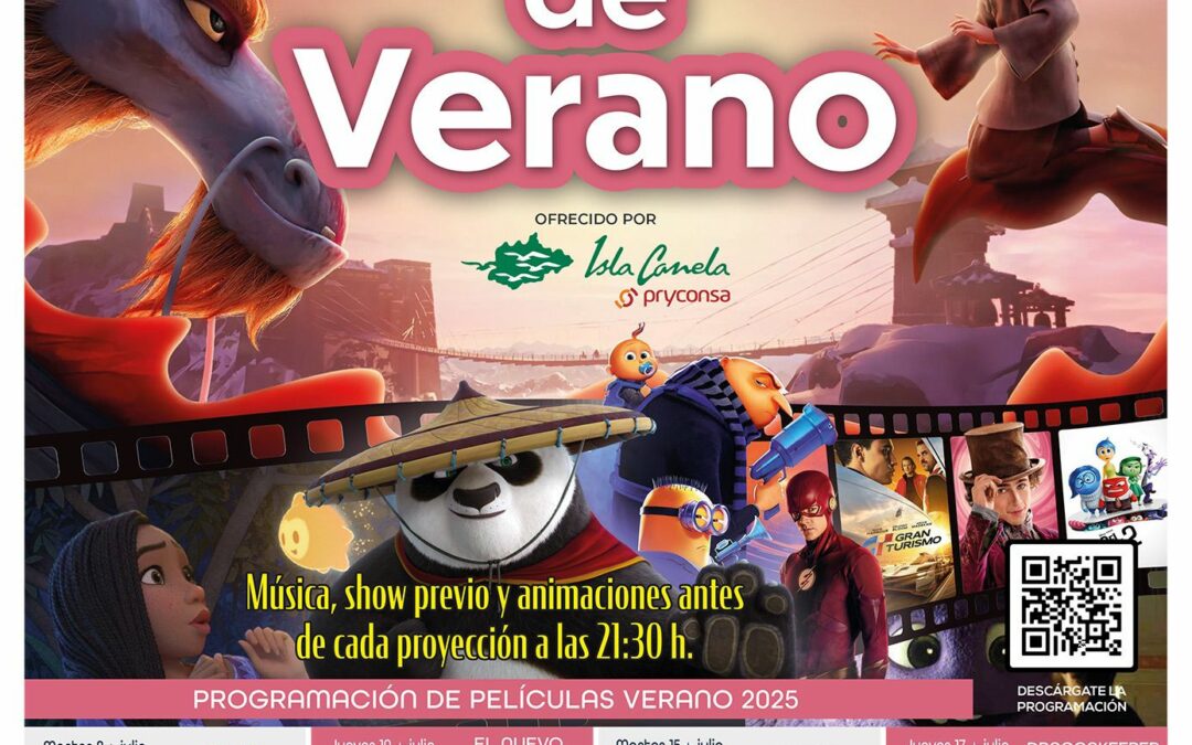 Cartel oficial del ciclo Cine de Verano Ayamonte 2025