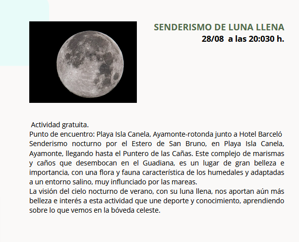 SENDERISMO DE LUNA LLENA