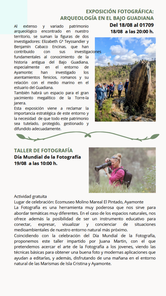 TALLER DE FOTOGRAFÍA DÍA MUNDIAL DE LA FOTOGRAFÍA