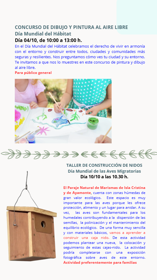 CONCURSO DE DIBUJO Y PINTURA AL AIRE LIBRE