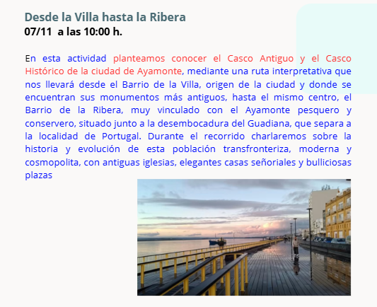 DESDE LA VILLA HASTA LA RIBERA